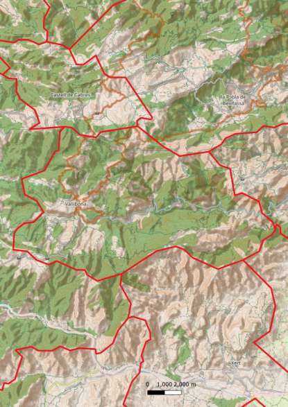 kaart Vallibona spanje
