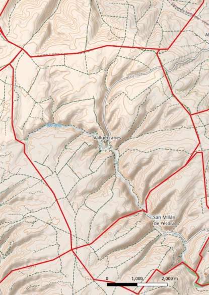kaart Valluércanes spanje