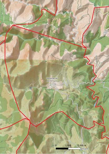 kaart Valverde de los Arroyos spanje