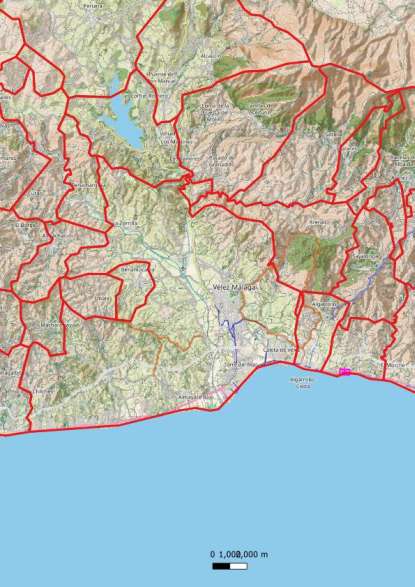 kaart Vélez-Málaga spanje