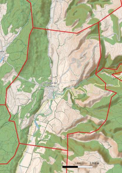 kaart Villalba de la Sierra spanje