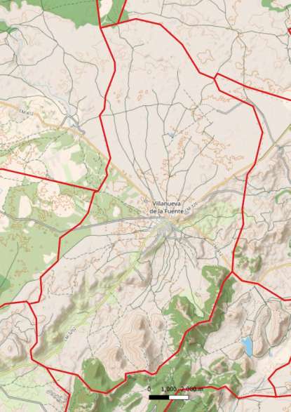 kaart Villanueva de la Fuente spanje