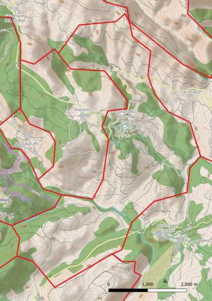 kaart Villanueva del Conde spanje