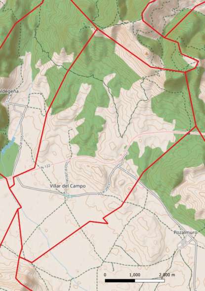 kaart Villar del Campo spanje