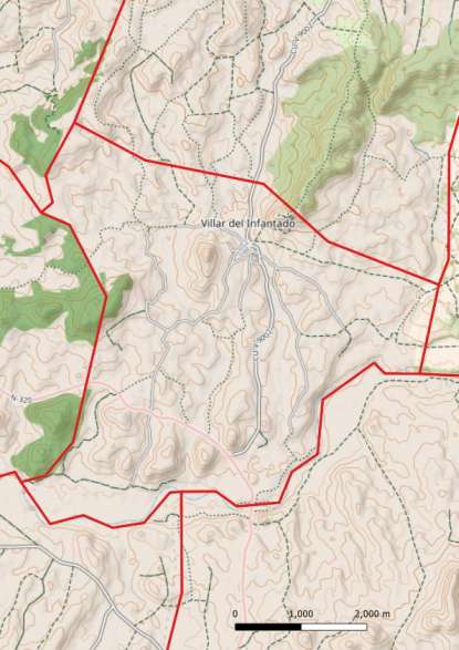 kaart Villar del Infantado spanje
