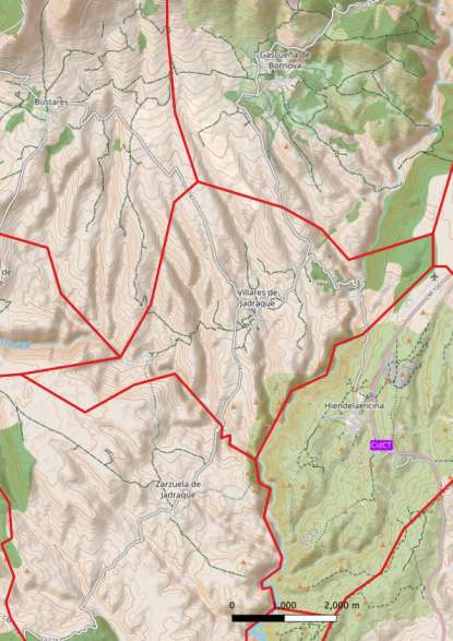 kaart Villares de Jadraque spanje