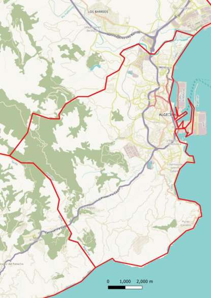kaart Algeciras spanje