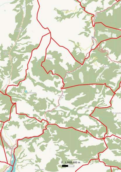 kaart Baix Pallars spanje
