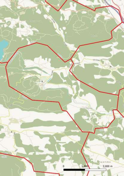 kaart Boadella d'Empordà spanje