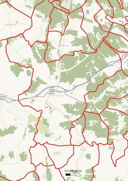 kaart Burgo de Osma-Ciudad de Osma spanje