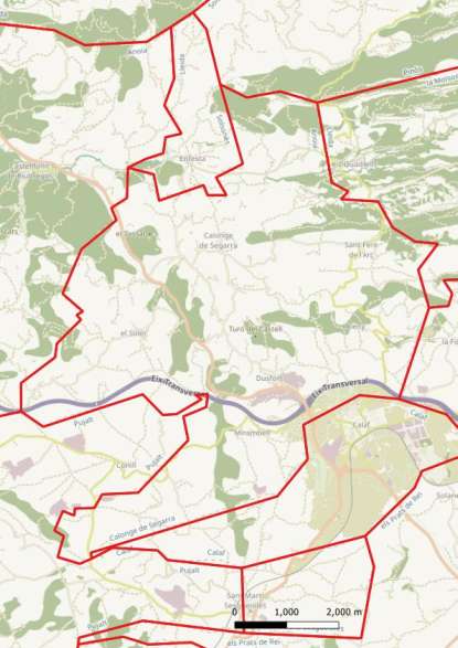 kaart Calonge de Segarra spanje
