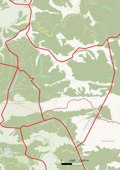 kaart Canales de la Sierra spanje