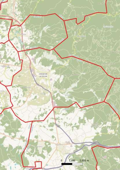kaart Cassà de la Selva spanje