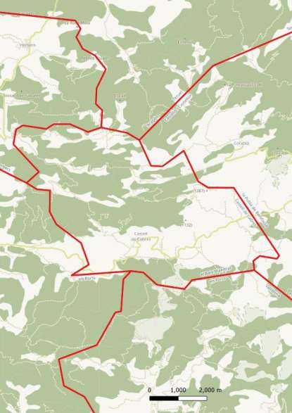 kaart Castell de Cabres spanje