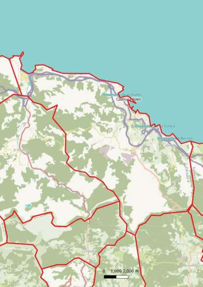 kaart Castro-Urdiales spanje