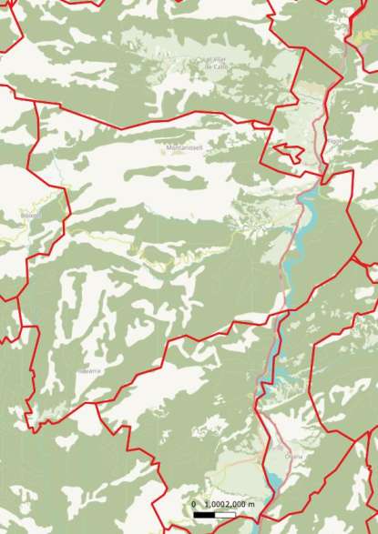 kaart Coll de Nargó spanje