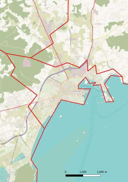 kaart Eivissa spanje