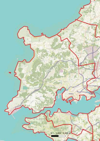 kaart Ferrol spanje