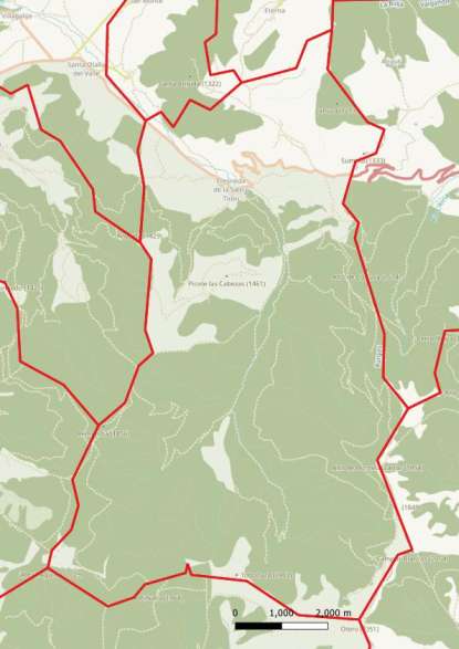 kaart Fresneda de la Sierra Tirón spanje