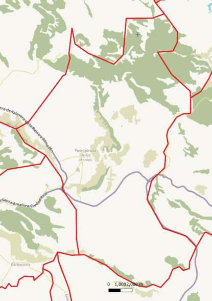 kaart Fuenlabrada de los Montes spanje