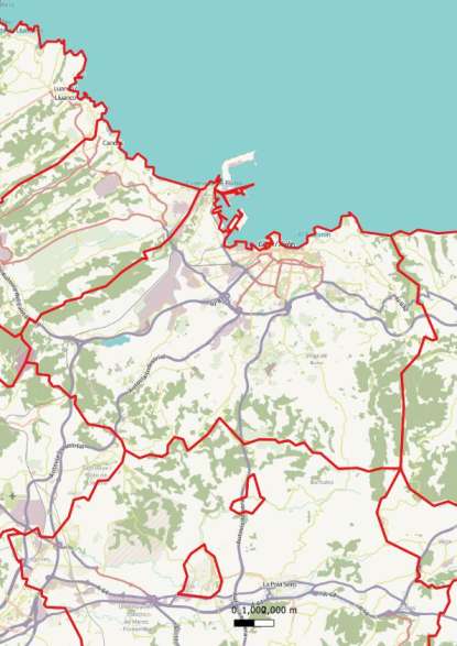 kaart Gijón spanje