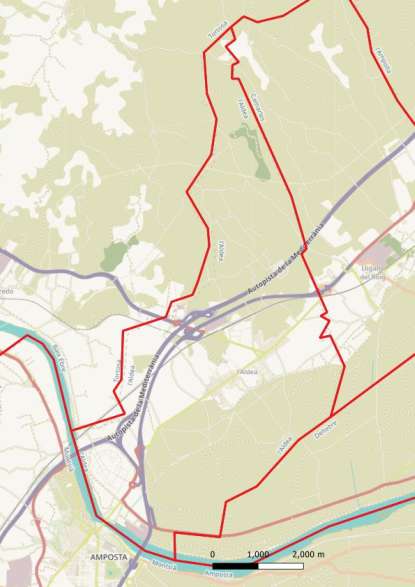 kaart L'Aldea spanje