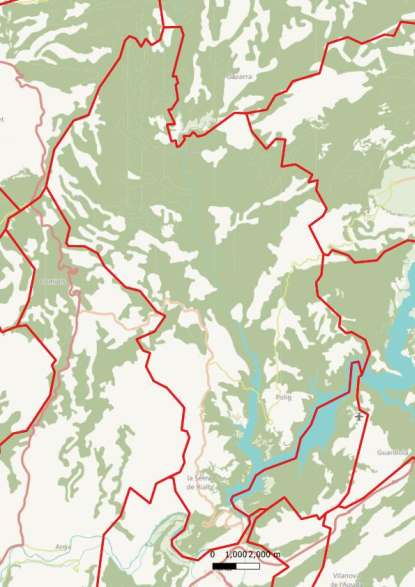 kaart La Baronia de Rialb spanje