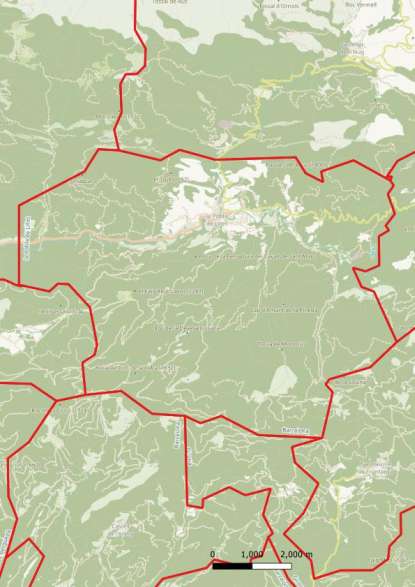 kaart La Pobla de Lillet spanje