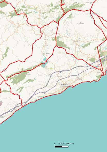 kaart La Villajoyosa/Vila Joiosa spanje