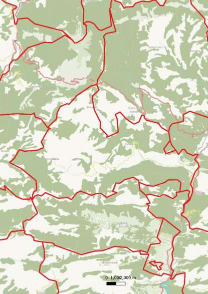 kaart Les Valls d'Aguilar spanje