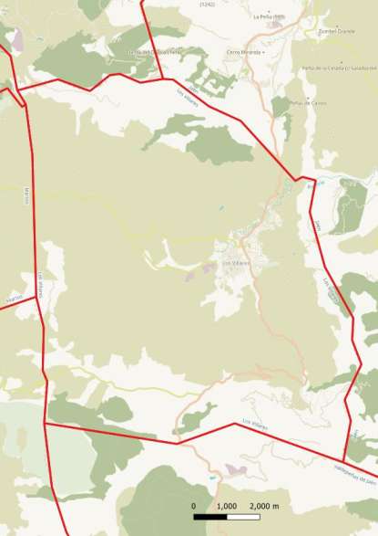 kaart Los Villares spanje