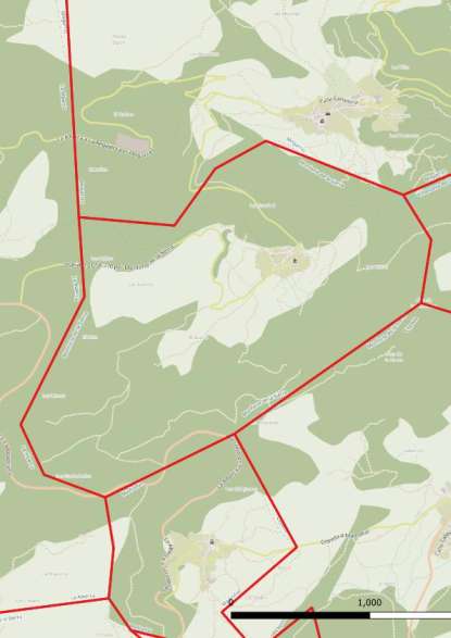 kaart Monforte de la Sierra spanje