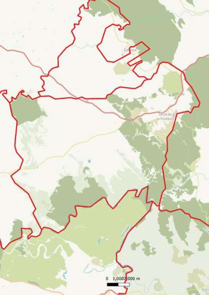 kaart Oliva de la Frontera spanje