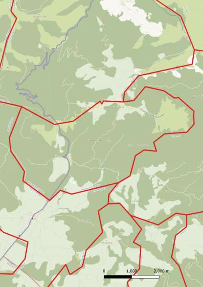 kaart Orreaga/Roncesvalles spanje