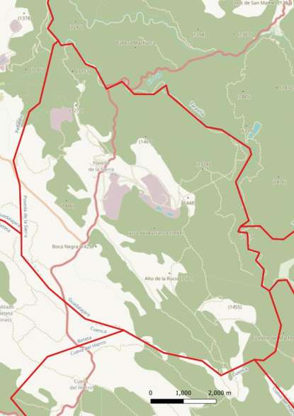 kaart Poveda de la Sierra spanje