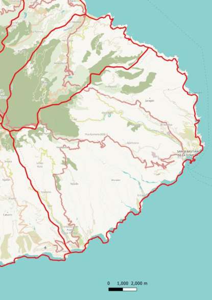 kaart San Sebastián de la Gomera spanje
