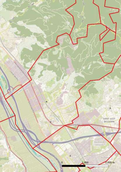 kaart Sant Feliu de Llobregat spanje