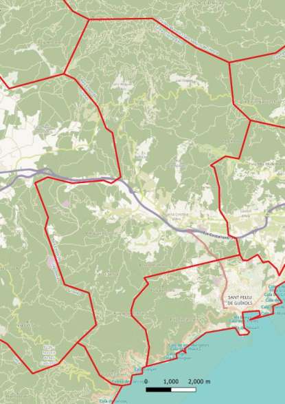 kaart Santa Cristina d'Aro spanje
