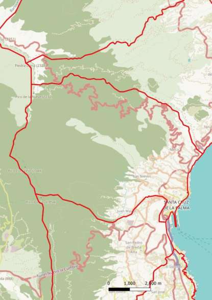 kaart Santa Cruz de la Palma spanje