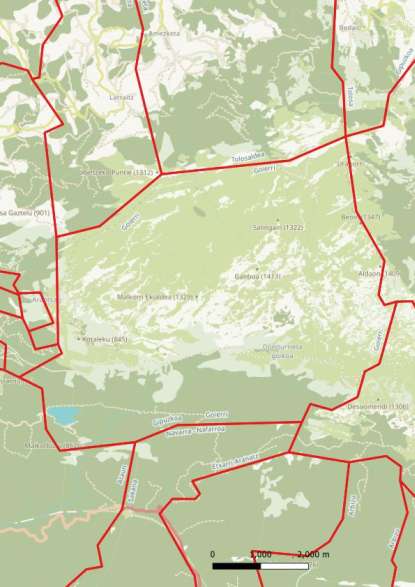 kaart Comunidad de Amezkete y Ordizia (Sierra de Aralar) spanje