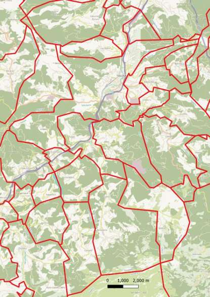 kaart Tolosa spanje