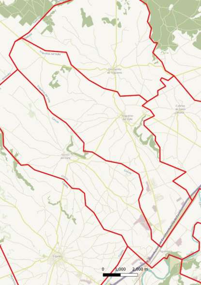 kaart Trigueros del Valle spanje