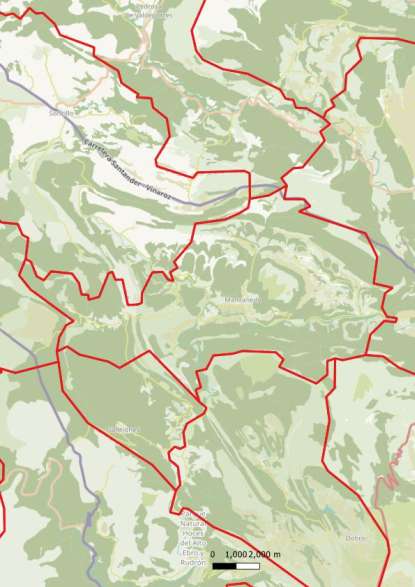 kaart Valle de Manzanedo spanje