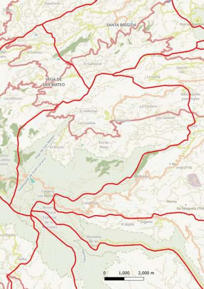 kaart Valsequillo de Gran Canaria spanje