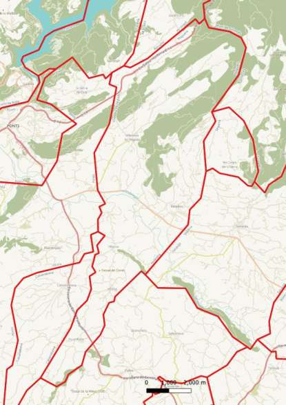 kaart Vilanova de l'Aguda spanje