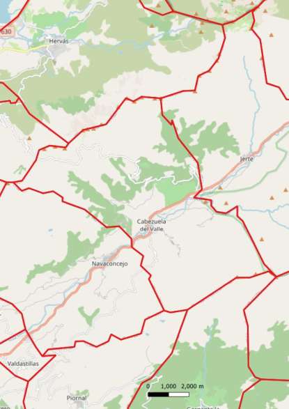 kaart Cabezuela del Valle spanje