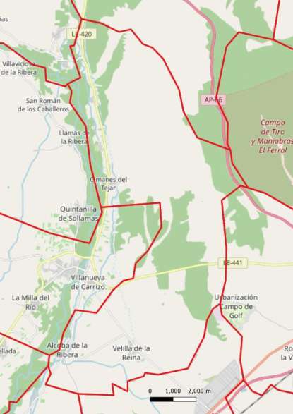 kaart Cimanes del Tejar spanje