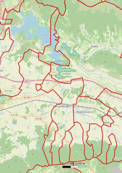 kaart Elburgo/Burgelu spanje
