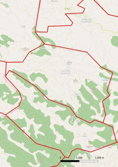 kaart Els Omells de na Gaia spanje