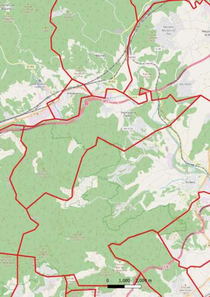 kaart Fogars de la Selva spanje